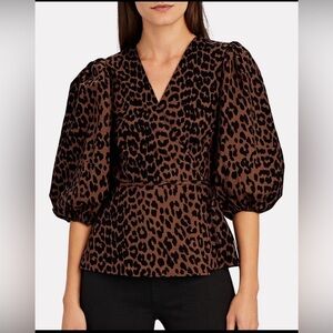 Ganni Leopard Top size 40/L
